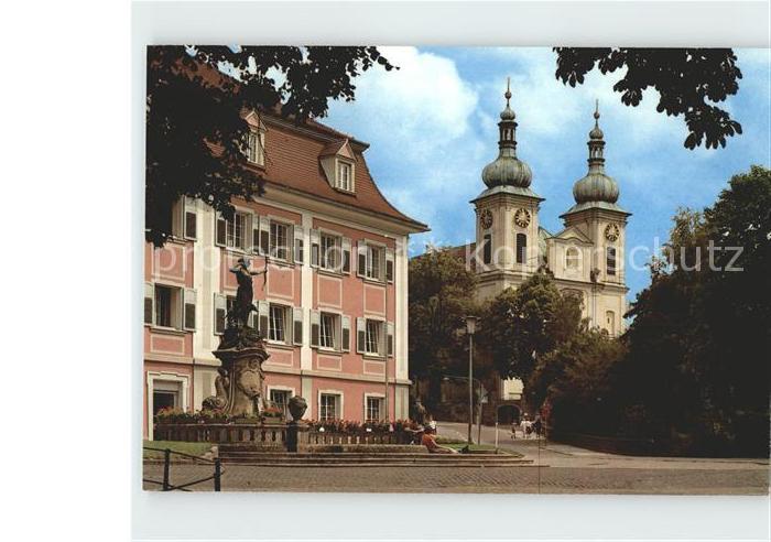 Donaueschingen Diana Brunnen und Schlosskirche St Johann