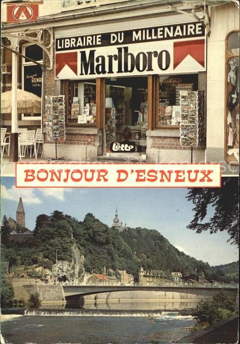 Esneux Buecherei Tabakwaren Brueckenpartie