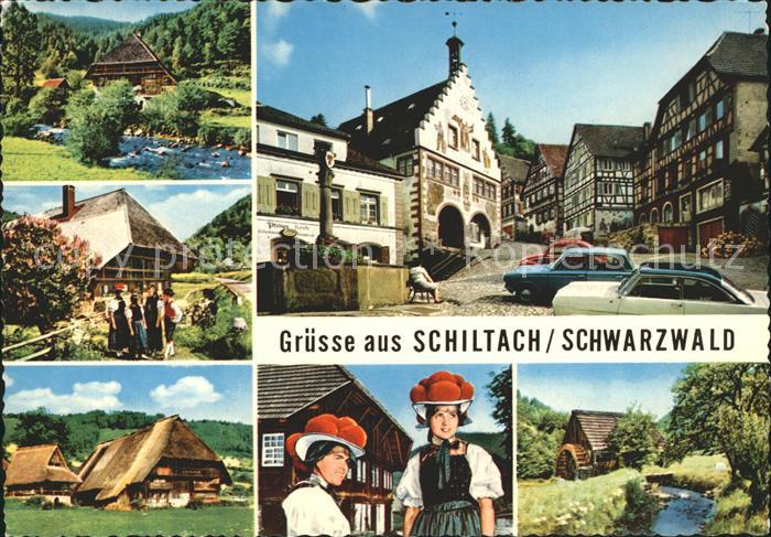 Schiltach Ortspartie Fachwerk Tracht