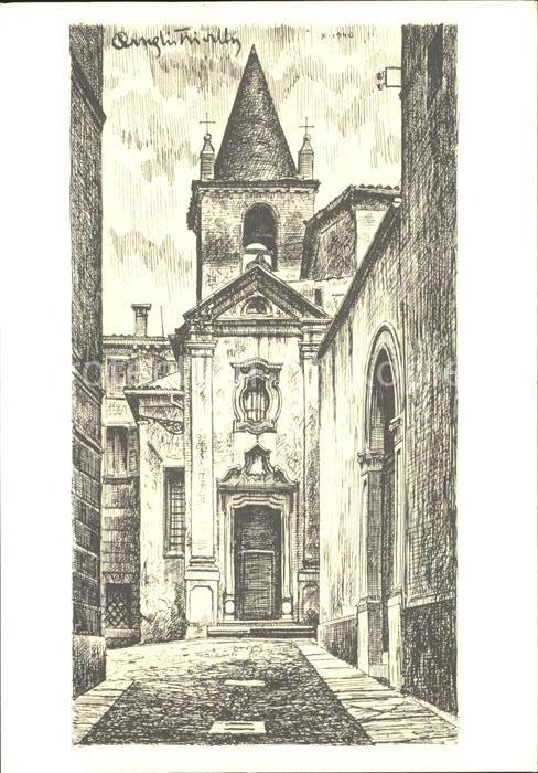 Verona Veneto San Matteo nella cortina romana Kuenstlerkarte