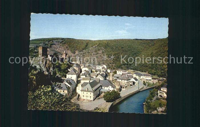 Esch-sur-Sure Fliegeraufnahme Partie am Fluss