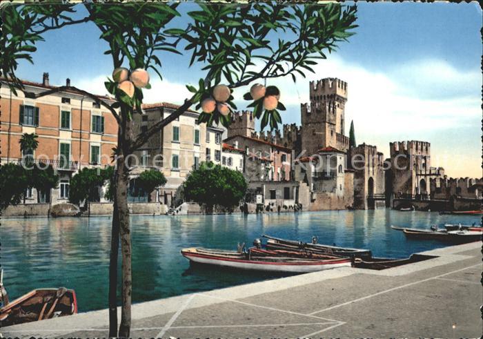 Sirmione Lago di Garda Partie am Wasser Boote