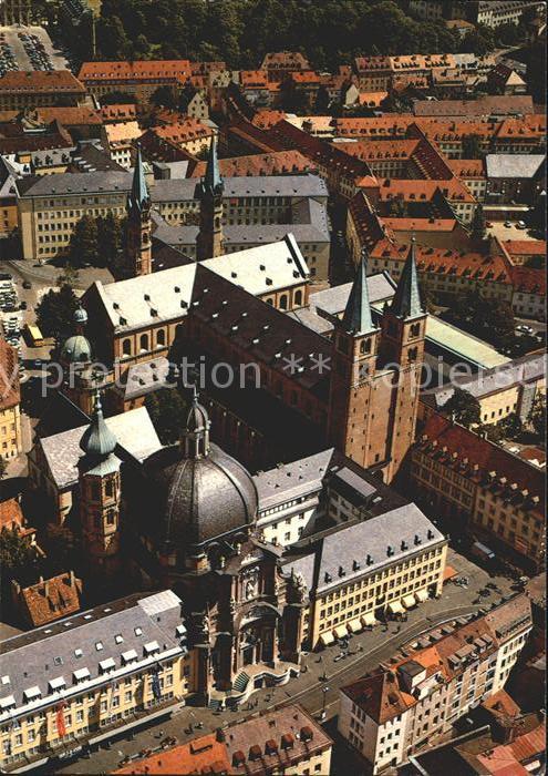 WueRZBURG Bayern Neumuenster und St. Kiliansdom Fliegeraufnahme