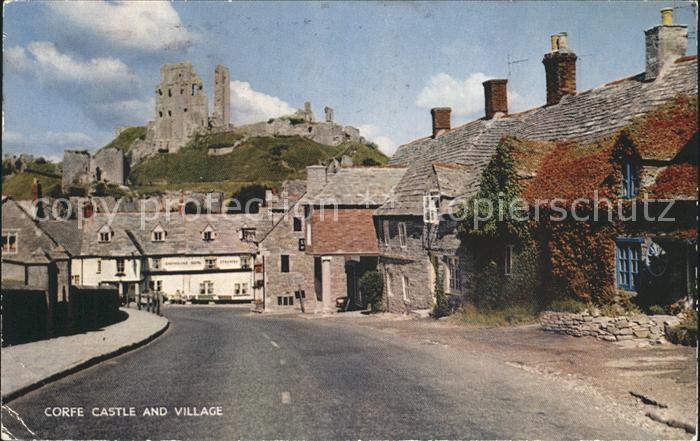 Corfe Dorset Castel and Village
