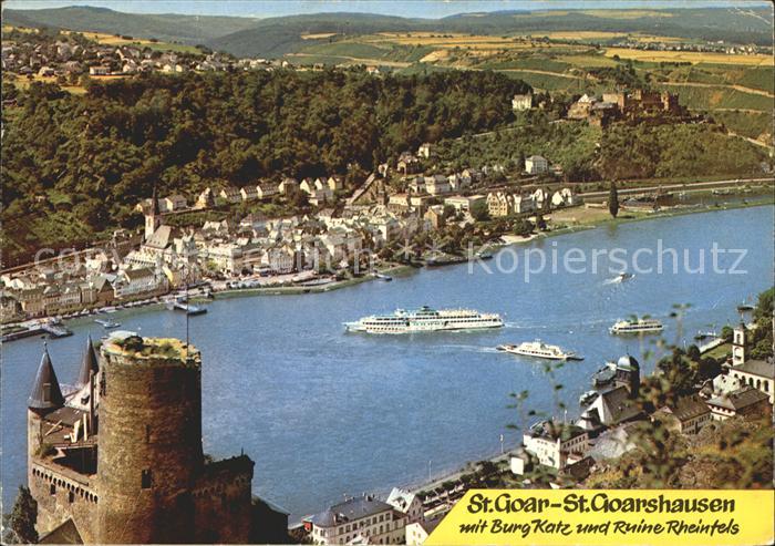 St Goar mit Burg Katz und Ruine Rheinfels