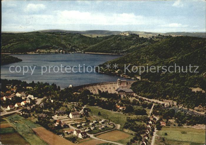Edertal Fliegeraufnahme mit Edersee