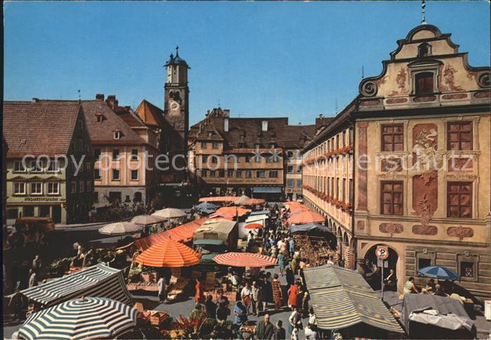 Memmingen Bayern Marktplatz mit Martinskirche