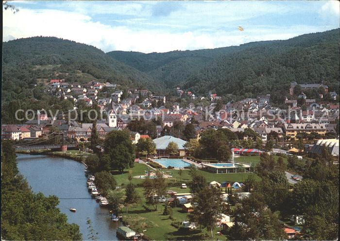 Nassau Lahn Fliegeraufnahme mit Camping und Lahn