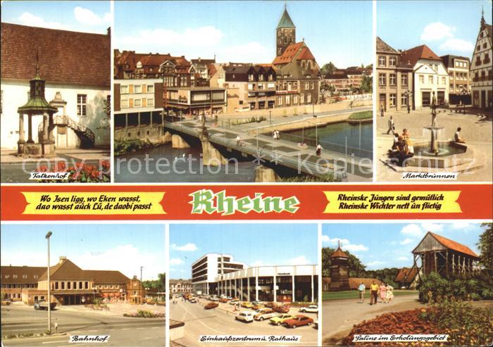 Rheine Martkbrunnen Falkenhof Bahnhof Saline