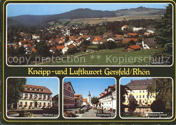 Gersfeld Rhoen Barock-Schloss Marktplatz Rathaus