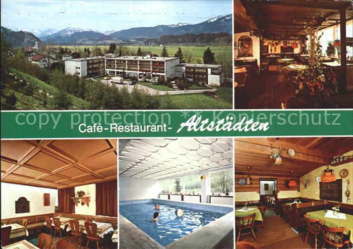 Altstaedten Allgaeu Cafe Restaurant Hallenbad Alpenpanorama