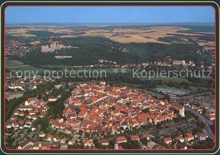 Bad Neustadt Naturpark Bayerische Rhoen Fliegeraufnahme