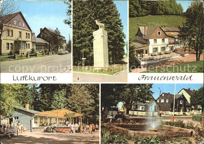 Frauenwald Thueringen FDGB Erholungsheim Raymonde Dien Monument Gaststaette Wald