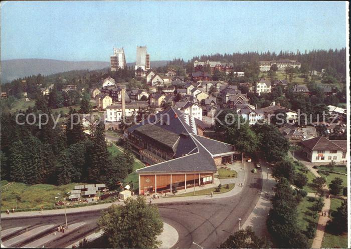 Oberhof Thueringen Blick zum Gaststaettenkomplex Oberer Hof Sprungschanze