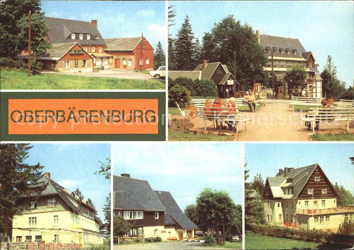 Oberbaerenburg Baerenburg HO Hotel Gaststaette FDGB Erholungsheim Urlaubercafe W