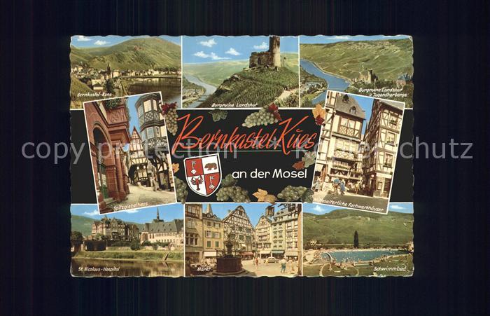 BERNKASTEL-KUES Berncastel Rheinland-Pfalz Burgruine Landshut Jugendherberge Fac