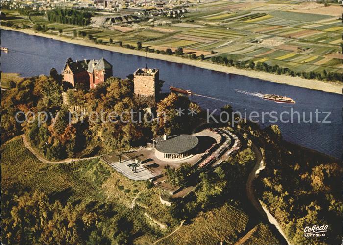 Bad Niederbreisig Burg Rheineck am Rhein Fliegeraufnahme