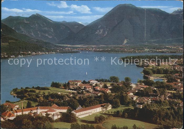 Bad Wiessee Weltkurort am Tegernsee mit Wallberg und Bodenschneid Fliegeraufnahm