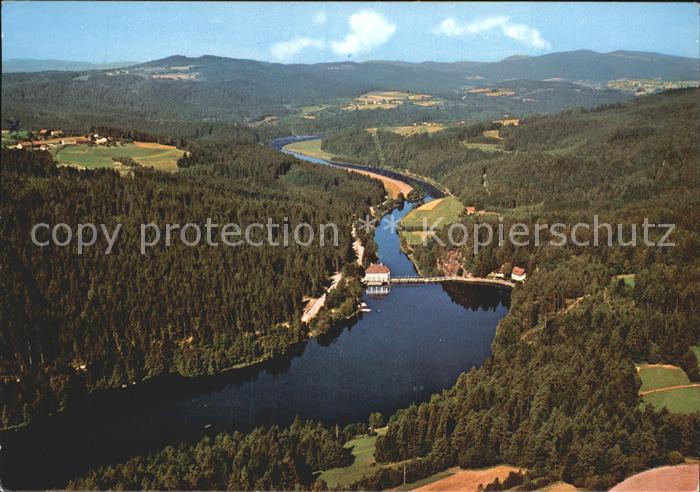 Hoellensteinsee und Kraftwerk Naturpark Bayerischer Wald Fliegeraufnahme