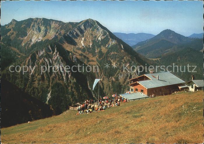 Kreuth Tegernsee Berggaststaette Hirschberghaus Alpenpanorama