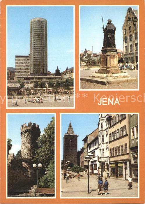 Jena Markt Universitaetshochhaus Hanfried Denkmal Pulverturm Johannsturm Johanns