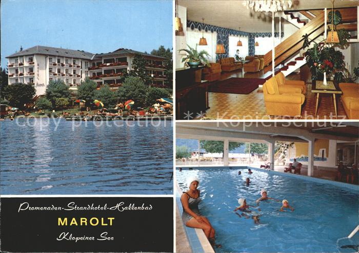 St Kanzian Klopeiner See Promenaden Strandhotel Marolt Strandbad Hallenbad