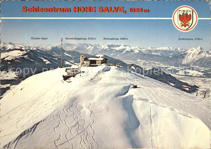 Hohe Salve Schizentrum Gipfelrestaurant Alpenpanorama Fliegeraufnahme