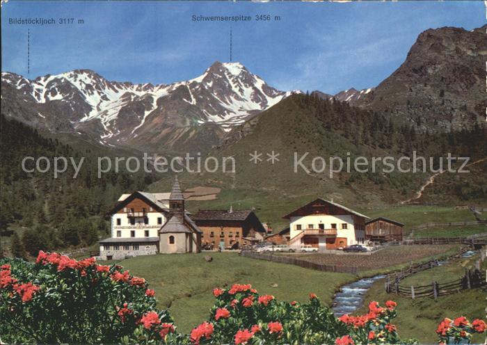 Kurzras Schnals Gasthof Schnalstal Kapelle oetztaler Alpen