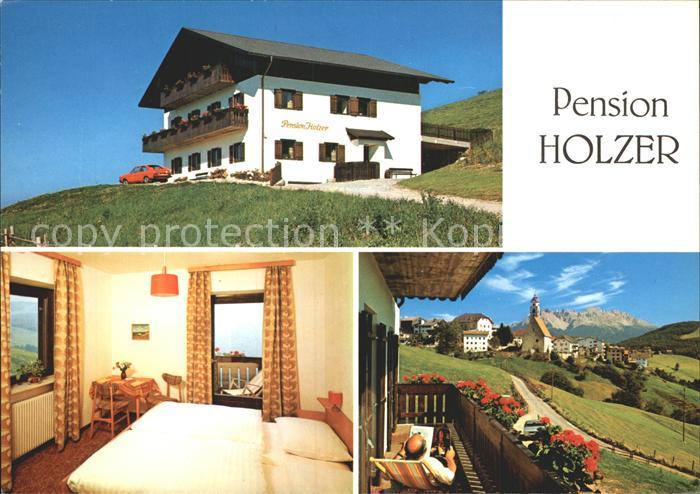 Deutschnofen Nova Ponente Pension Holzer Blick auf Kirche und Alpen