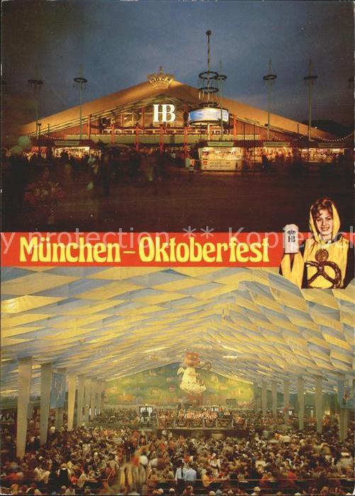 Muenchen Bayern Oktoberfest Hofbraeu Festzelt auf der Wiesen