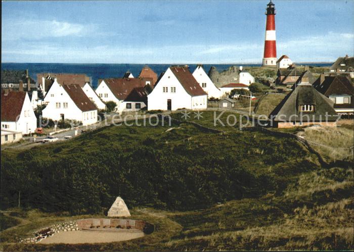 Hoernum Sylt Dorfansicht mit Leuchtturm Nordseebad