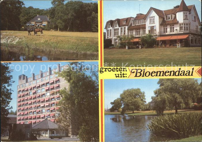 Bloemendaal Teilansichten Villa Pferde See