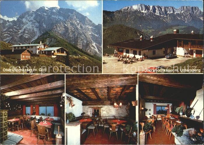 BERCHTESGADEN Bayern Berggaststaette Oberahornkaser mit Untersberg und Goell