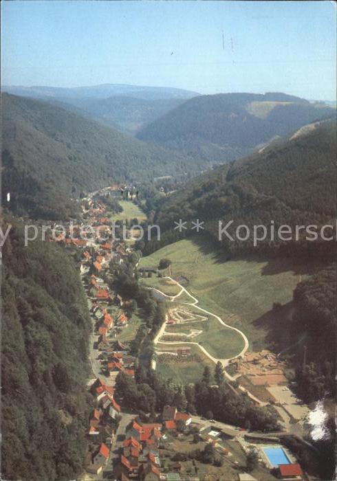 Sieber Herzberg am Harz Osterode Niedersachsen Luftkurort Fliegeraufnahme