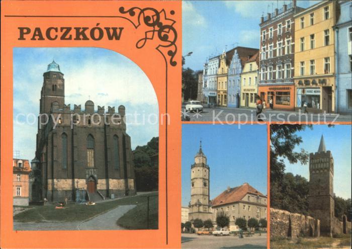 Paczkow Kosciol Rynek Ratusz Wieza Bramy Wroclawskiej Kirche Markt Rathaus
