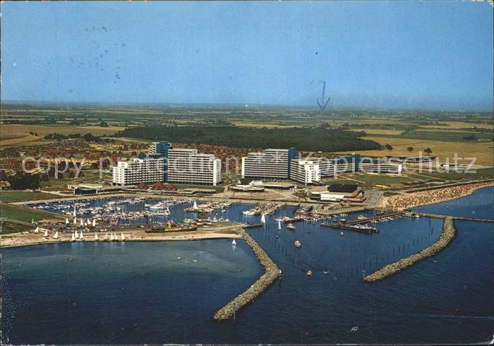 Damp Ferienzentrum damp 2000 Hafen Ostseebad Fliegeraufnahme