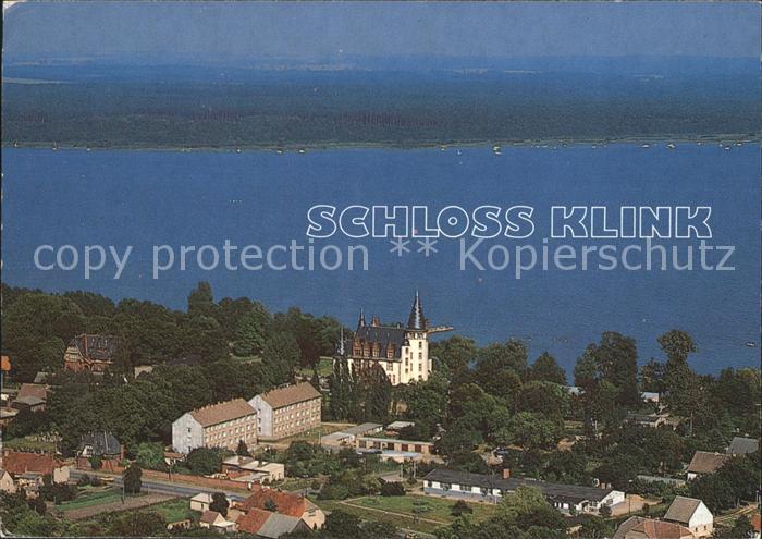 Klink Waren Schloss Neo Renaissance an der Mueritz Fliegeraufnahme