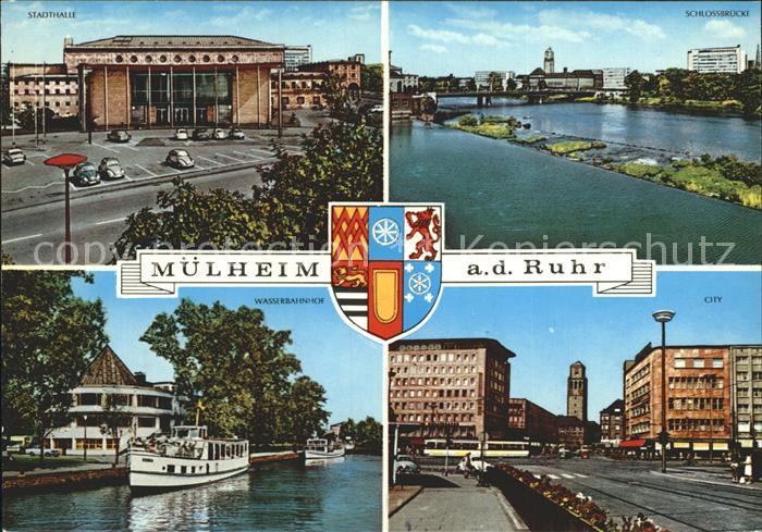 Muelheim Ruhr Stadthalle Schlossbruecke City Wasserbahnhof Wappen