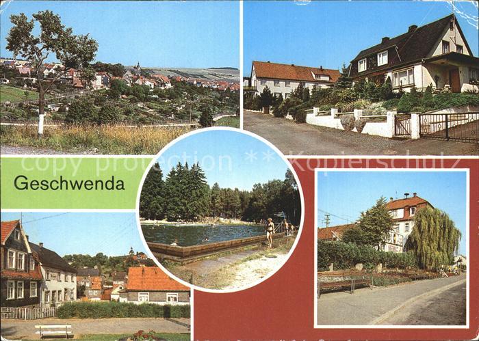 Geschwenda uebersicht Weisser Stein Am Rasen Waldbad Parkanlage Zentrum