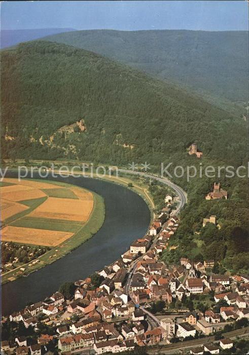 Neckarsteinach Vierburgenstadt am Neckar Fliegeraufnahme