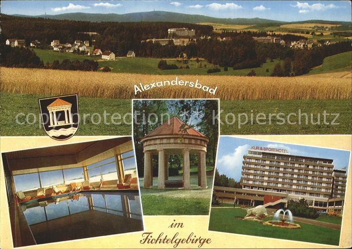 Alexandersbad Bad Panorama Fichtelgebirge Kur und Sporthotel Hallenbad Tempel