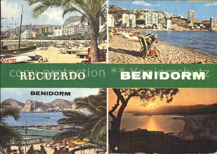 Benidorm Strand Sonnenuntergang Kueste