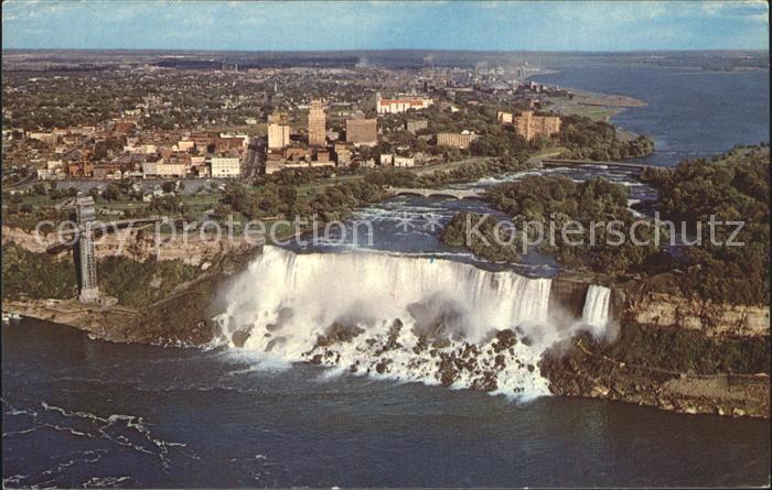 Ontario Canada Niagara Falls aerial view