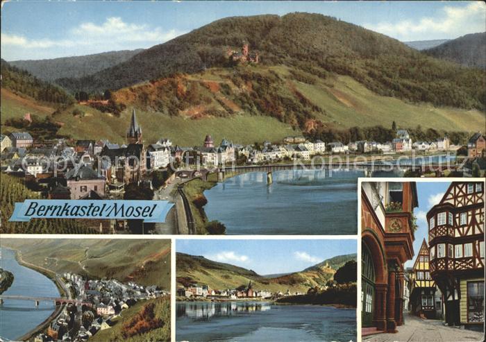 BERNKASTEL-KUES Berncastel Rheinland-Pfalz Mosel Burgruine Landshut Gasse Fachwe