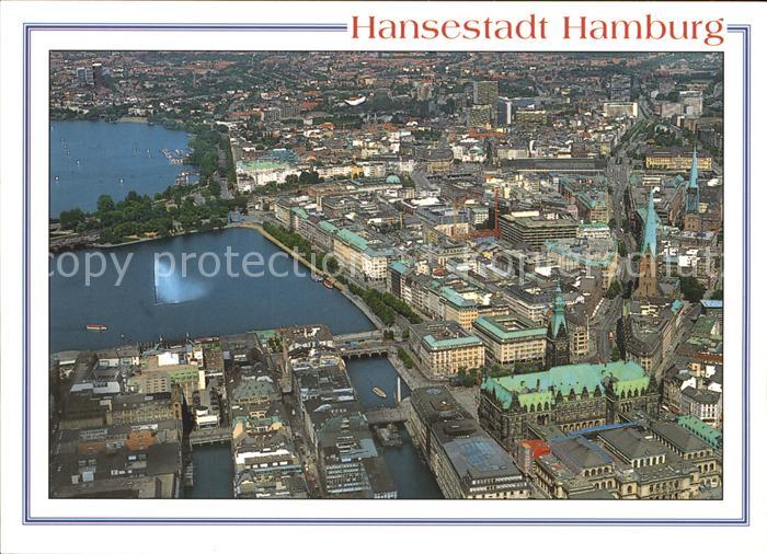 HAMBURG CITY Fliegeraufnahme mit Alster