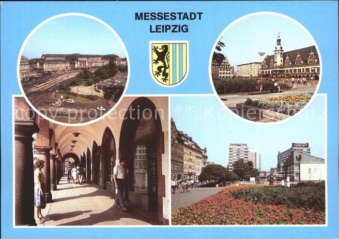 LEIPZIG Sachsen Hauptbahnhof Markt Rathausarkaden Sachsenplatz