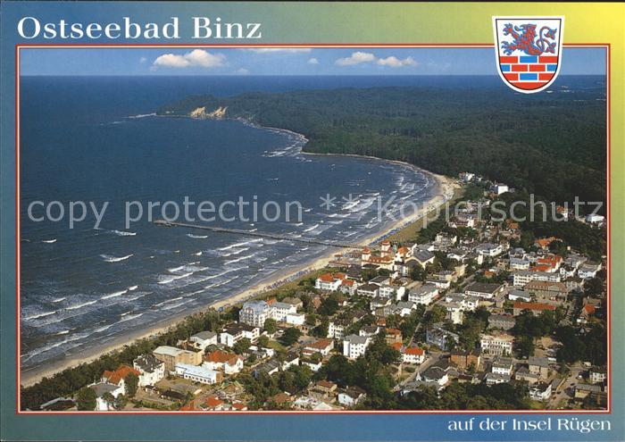 Binz Ruegen Fliegeraufnahme mit Seebruecke