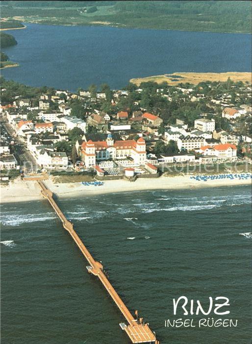 Binz Ruegen Fliegeraufnahme mit Seebruecke