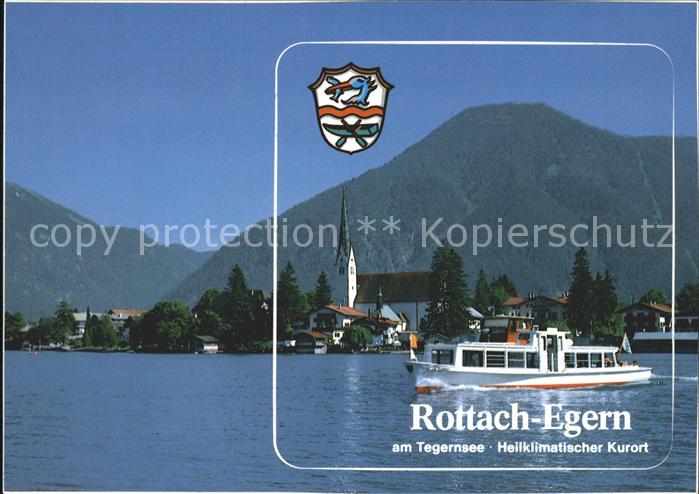 Rottach-Egern mit Wallberg und Bodenschneid am Tegernsee