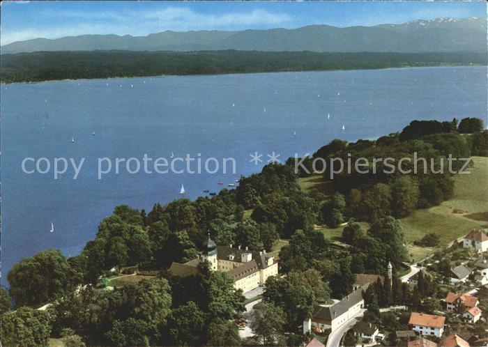 Bernried Starnberger See Fliegeraufnahme Kloster und Bildungshaus der Missions B